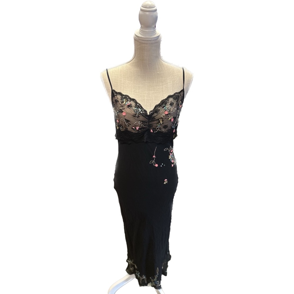 Morrell Maxi Floral Beaded Slip Dress